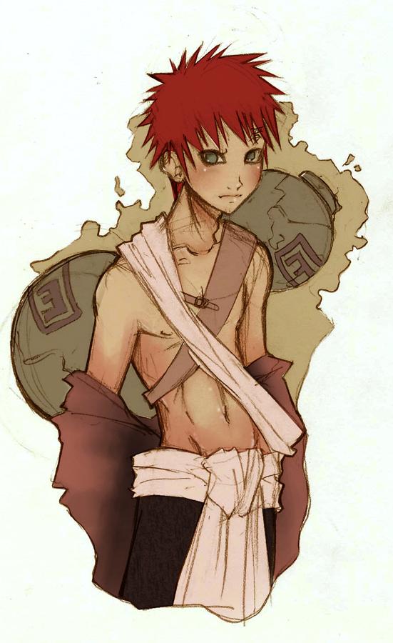 Gaara of the desert, handsome redhead 